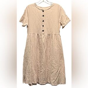 Cream Dress With Pockets